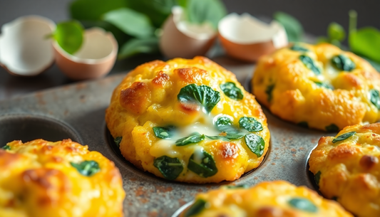 Simple Keto-Friendly Egg Muffins with Spinach and Cheese