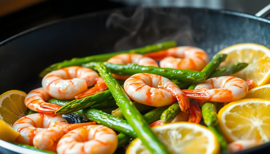 Lemon Garlic Butter Shrimp with Asparagus